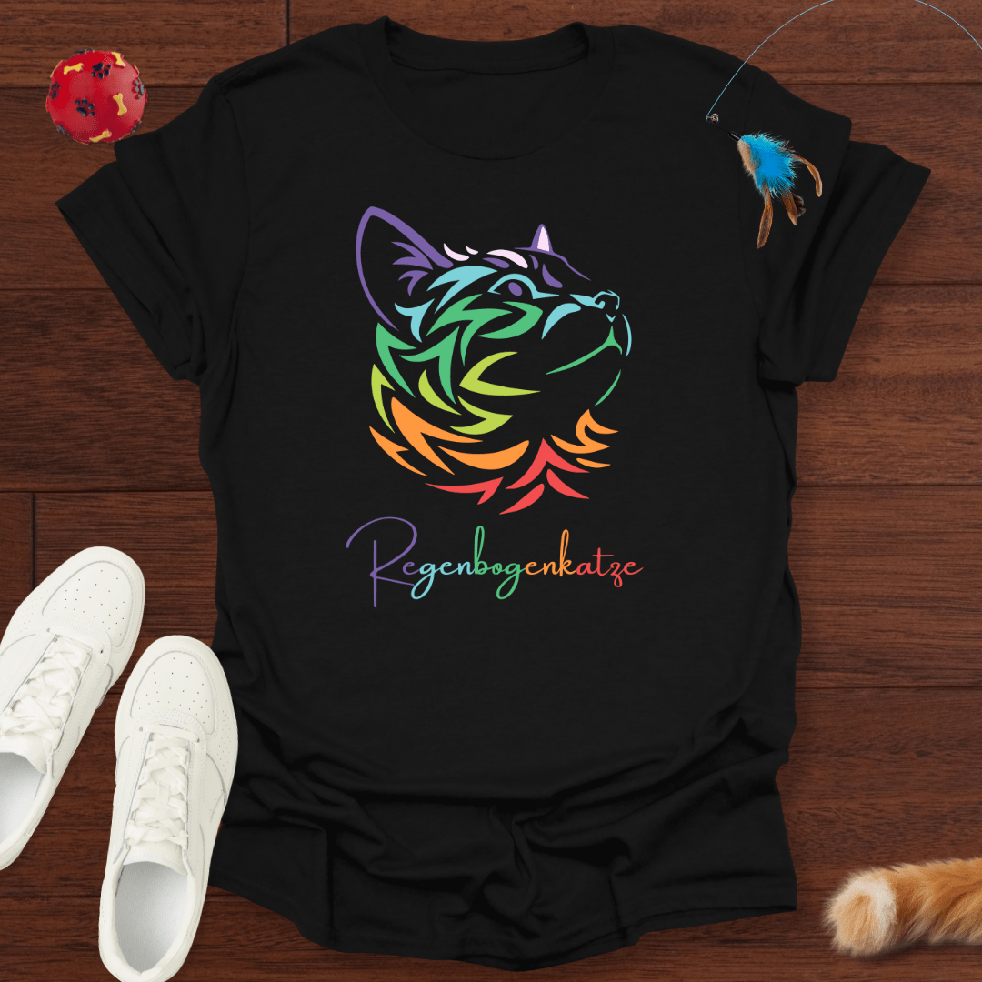 Regenbogenkatze - T-Shirt Unisex
