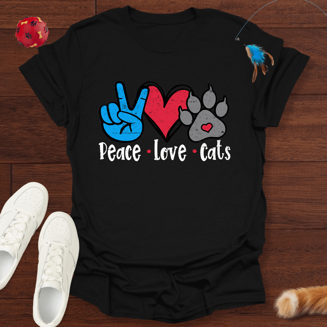 Peace, Love, Cats - T-Shirt Unisex