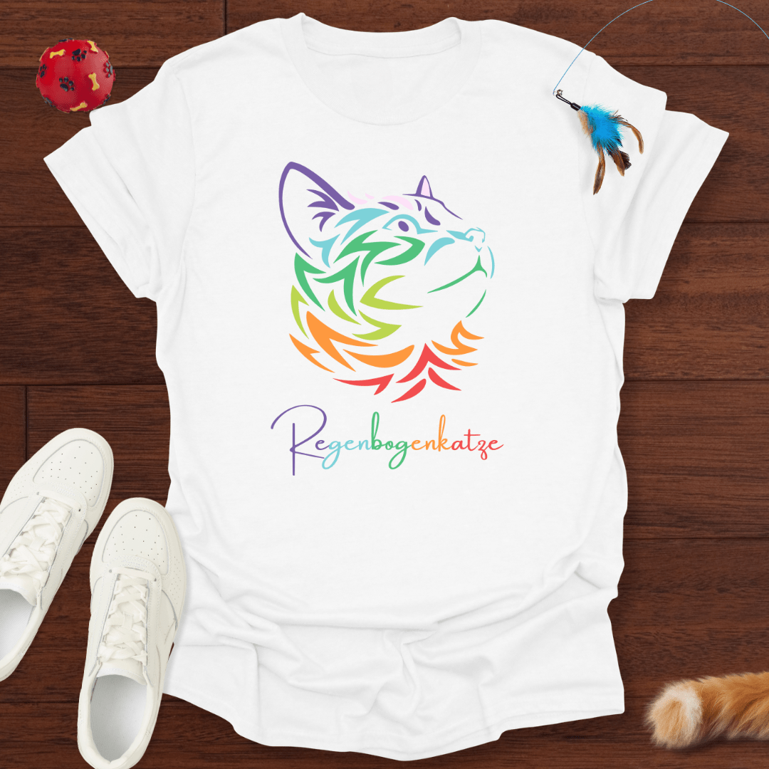 Regenbogenkatze - T-Shirt Unisex