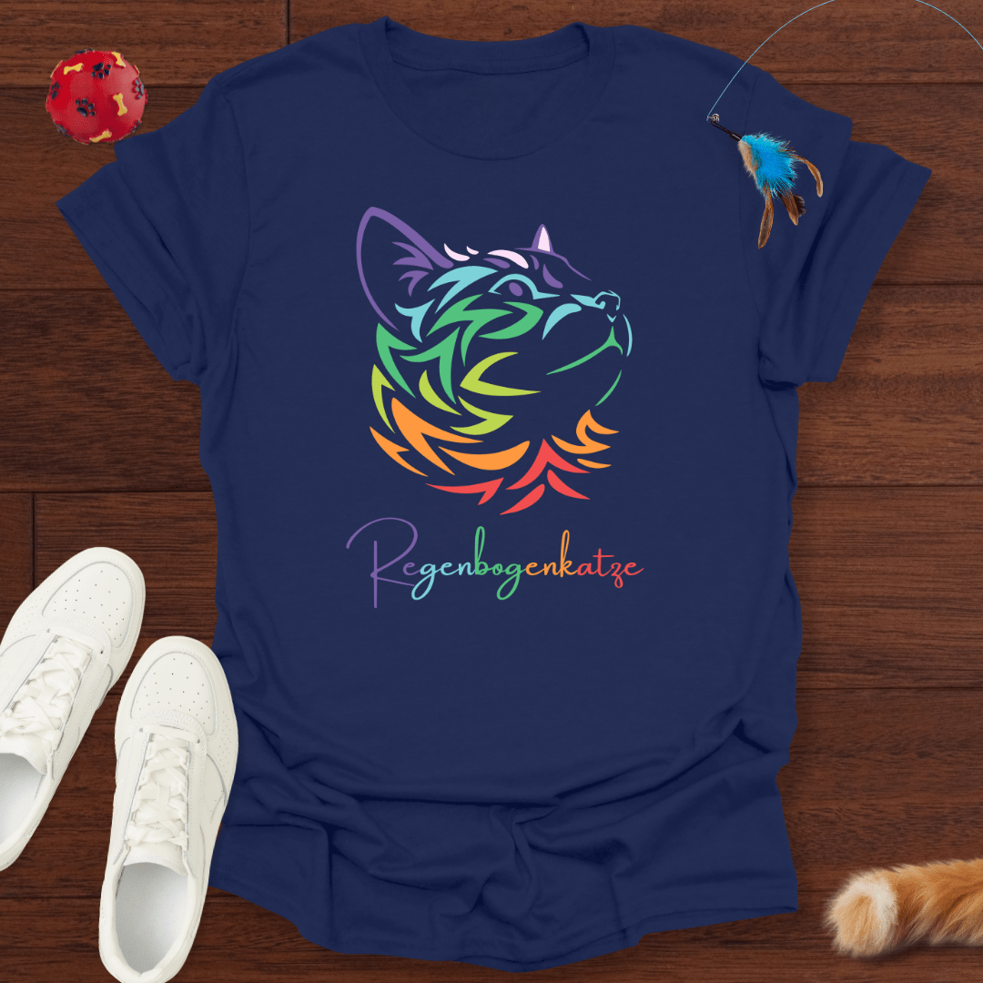 Regenbogenkatze - T-Shirt Unisex