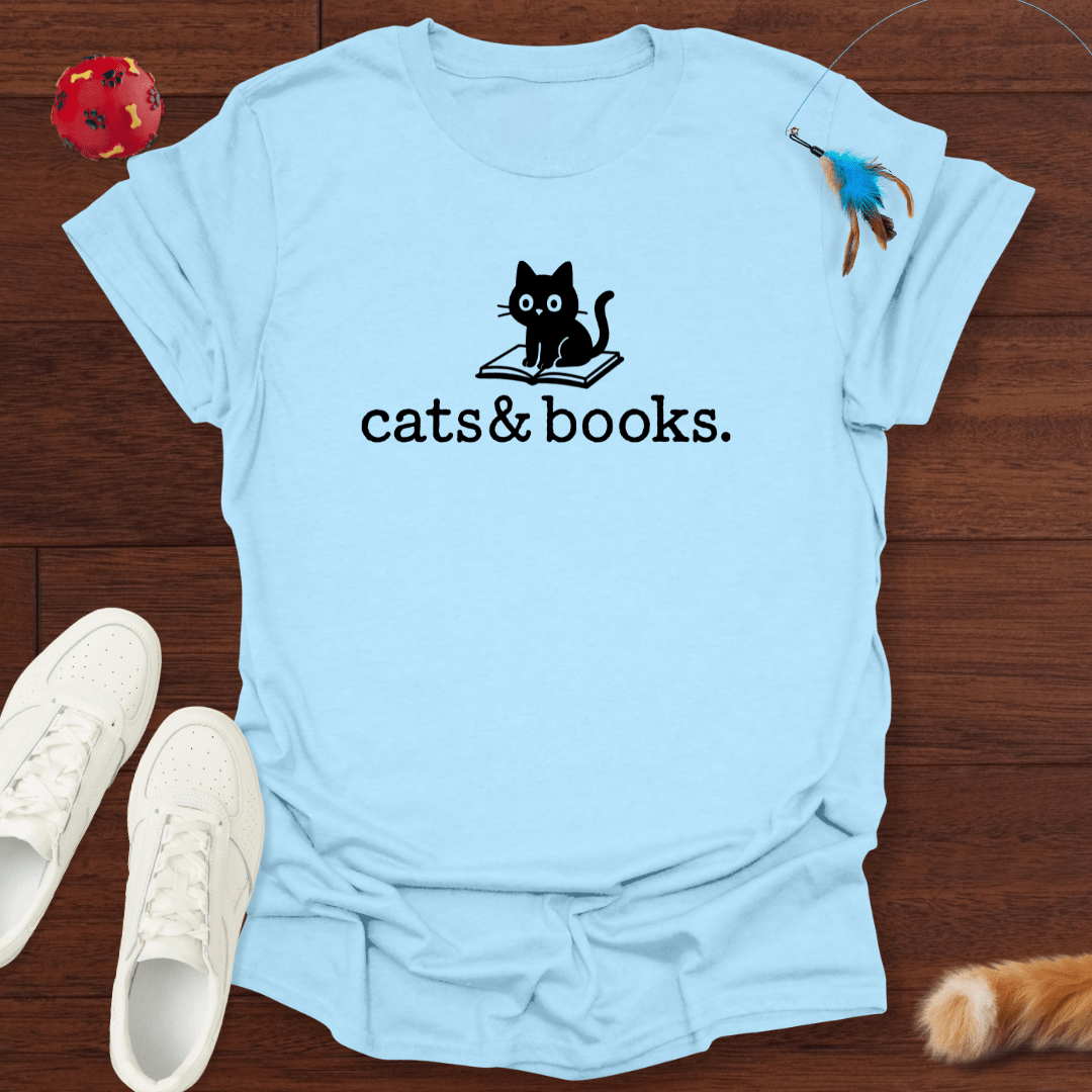 Cats & Books - T-Shirt Unisex