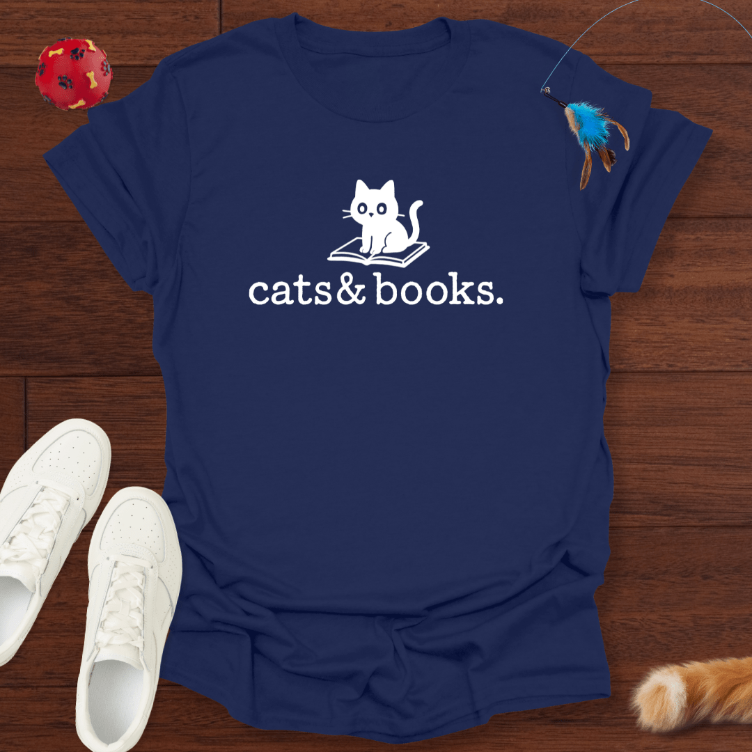 Cats & Books - T-Shirt Unisex