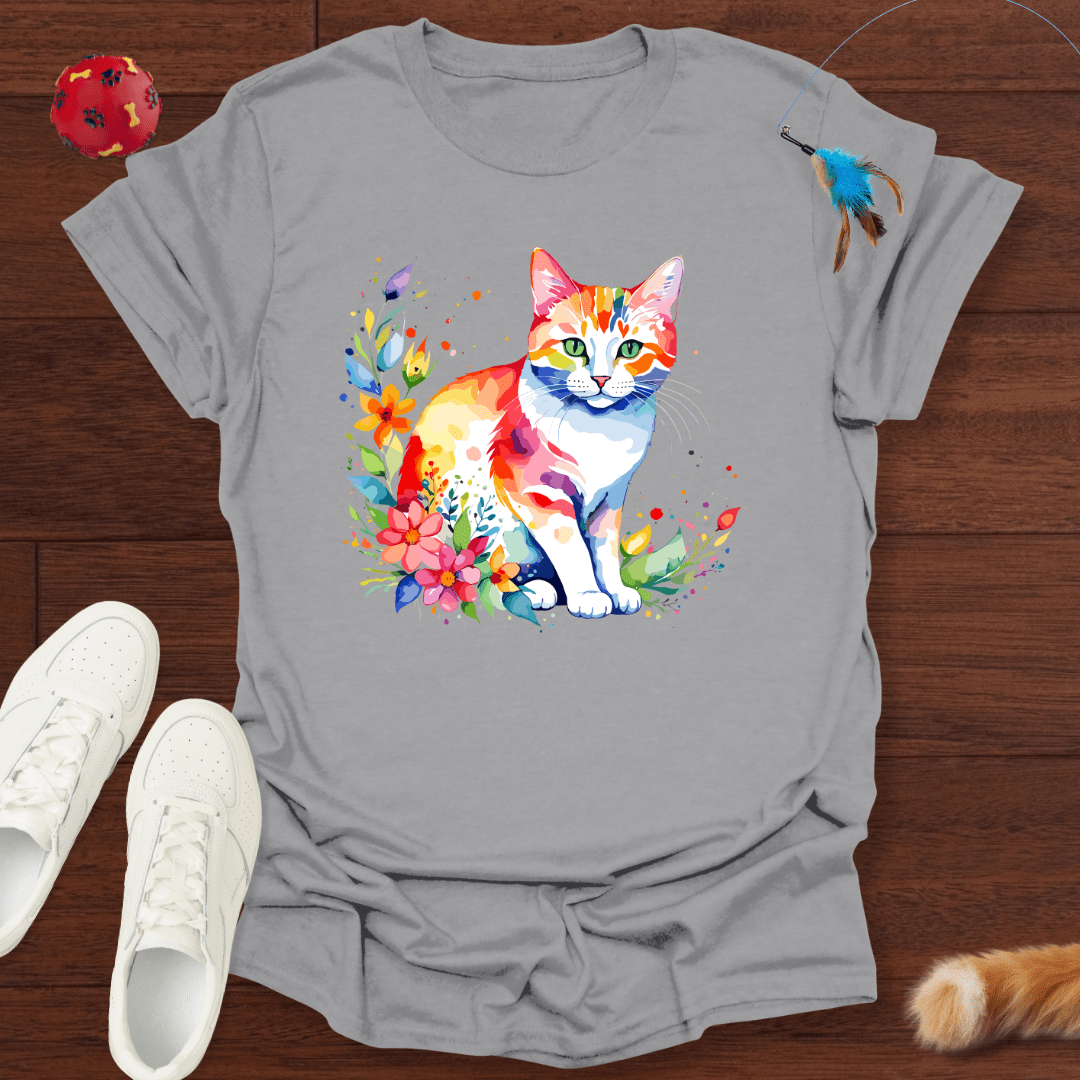 Bunte Katze - T-Shirt Unisex