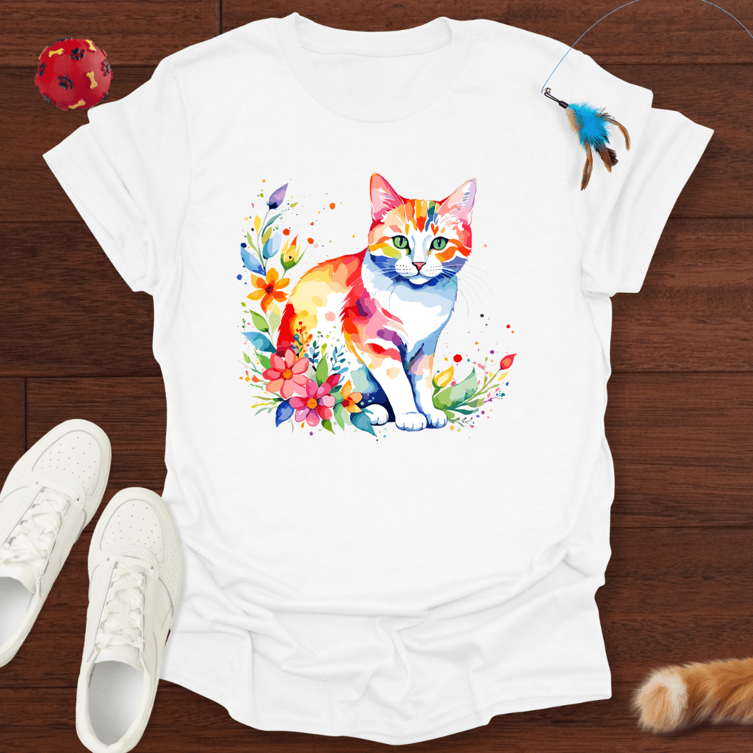 Bunte Katze - T-Shirt Unisex